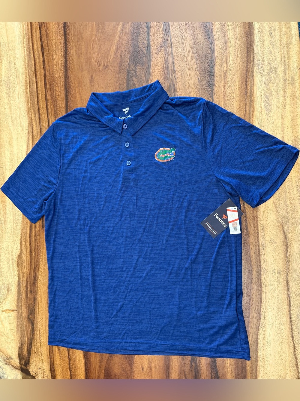 Fanatics Men’s Royal Blue Gators Polo with Embroidered Crest